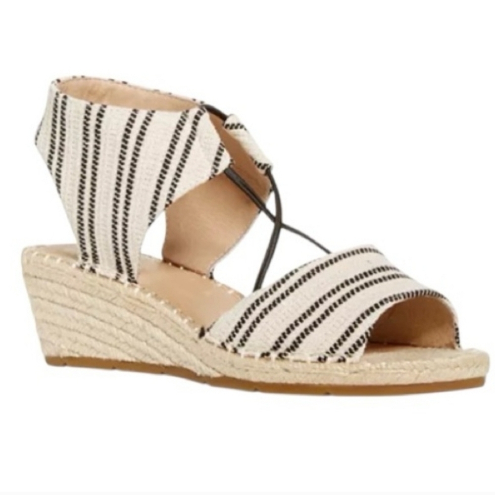 Eileen Fisher Agnes Espadrille Wedge Sandals Sz 8